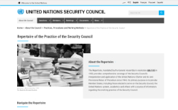 UN Secuirty Council Repertoire